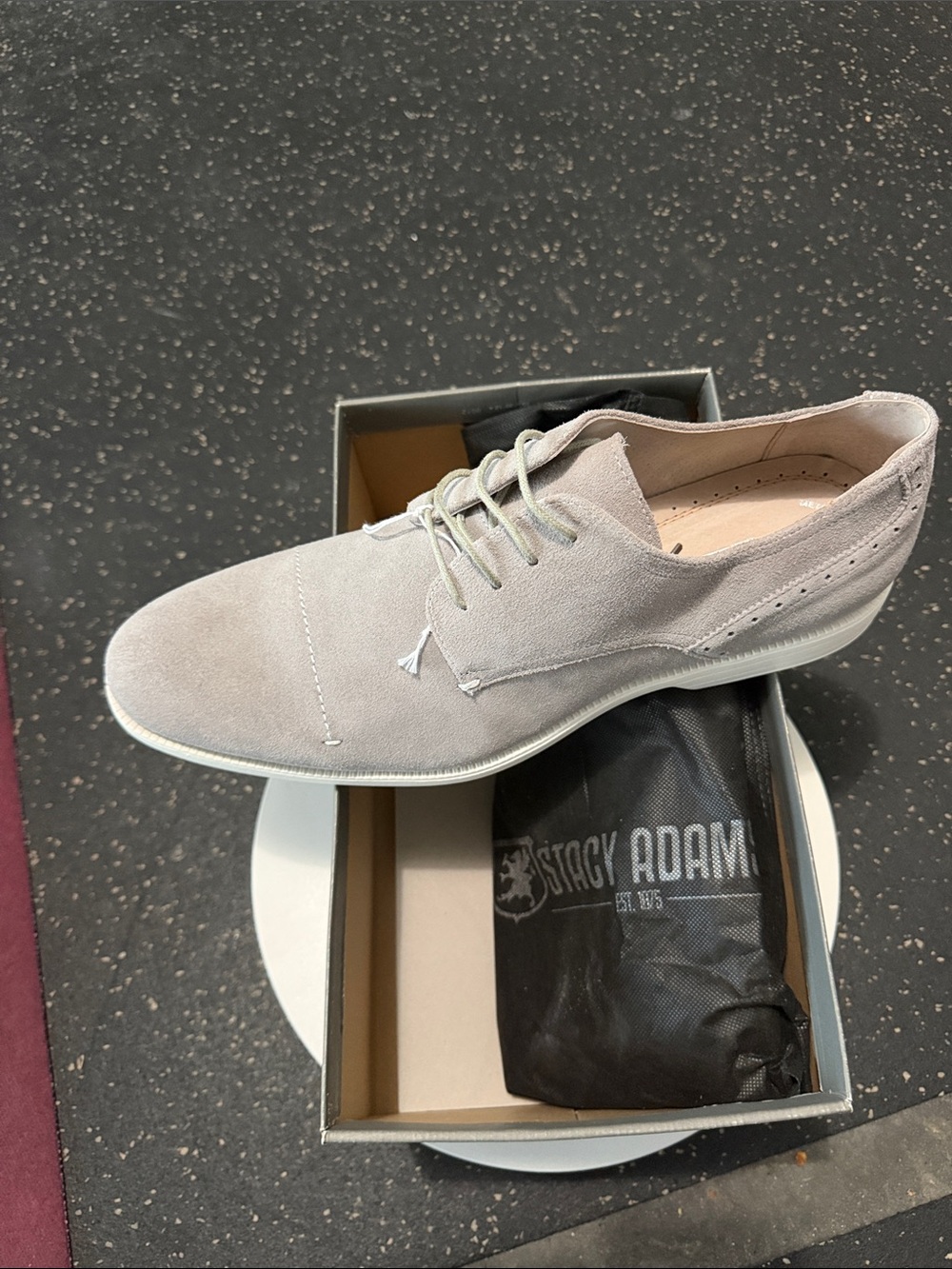 Stacy Adams Men’s Gray Suede Dress Shoes Size 14 – New With Box